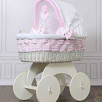 Moses baskets/Wicker cribs with hood